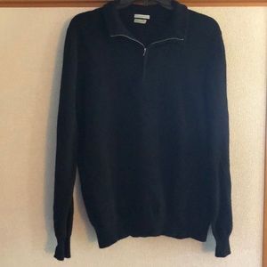 Black Italian yarn sweater.